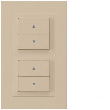 UP-Kombination Hager kallysto.pro Gr.I-I, vertikal, 2×Storenschalter beige UP-Kombination Hager kallysto.pro Gr.I-I, vertikal, 2×Storenschalter beige