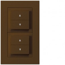 UP-Kombination Hager kallysto.pro Gr.I-I, vertikal, 2×Storenschalter braun UP-Kombination Hager kallysto.pro Gr.I-I, vertikal, 2×Storenschalter braun