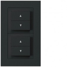 UP-Kombination Hager kallysto.pro Gr.I-I, vertikal, 2×Storenschalter schwarz UP-Kombination Hager kallysto.pro Gr.I-I, vertikal, 2×Storenschalter schwarz