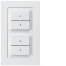 UP-Kombination Hager kallysto.pro Gr.I-I, vertikal, 2×Storenschalter weiss UP-Kombination Hager kallysto.pro Gr.I-I, vertikal, 2×Storenschalter weiss