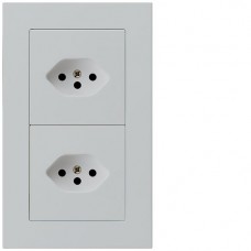 UP-Kombination Hager kallysto.pro Gr.I-I, vertikal, 2×Typ 13 lichtgrau UP-Kombination Hager kallysto.pro Gr.I-I, vertikal, 2×Typ 13 lichtgrau