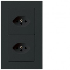UP-Kombination Hager kallysto.pro Gr.I-I, vertikal, 2×Typ 13 schwarz UP-Kombination Hager kallysto.pro Gr.I-I, vertikal, 2×Typ 13 schwarz