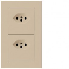 UP-Kombination Hager kallysto.pro Gr.I-I vertikal 2×Typ 23 mit Schraubklemme C beige