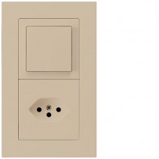 UP-Kombination Hager kallysto.pro Gr.I-I, vertikal, Impulstaster + Typ 13 beige UP-Kombination Hager kallysto.pro Gr.I-I, vertikal, Impulstaster + Typ 13 beige