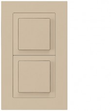 UP-Kombination Hager kallysto.pro Gr.I-I vertikal Schalter S3 + Impulstaster beige