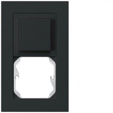UP-Kombination Hager kallysto.pro Gr.I-I vertikal Schalter S3 + leer schwarz