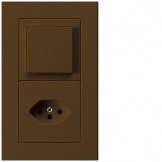 UP-Kombination Hager kallysto.pro Gr.I-I vertikal Schalter S6 + Typ 13 braun