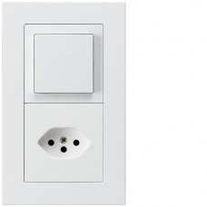 UP-Kombination Hager kallysto.pro Gr.I-I vertikal Schalter S6 + Typ 13 weiss