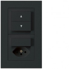 UP-Kombination Hager kallysto.pro Gr.I-I vertikal Storenschalter + Kombi S3/Typ 13 schwarz