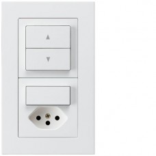 UP-Kombination Hager kallysto.pro Gr.I-I vertikal Storenschalter + Kombi S3/Typ 13 weiss