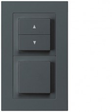 UP-Kombination Hager kallysto.pro Gr.I-I vertikal Storenschalter + Schalter S3 anthrazit