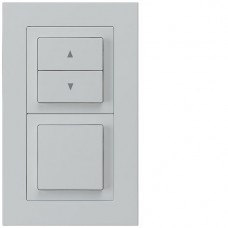 UP-Kombination Hager kallysto.pro Gr.I-I vertikal Storenschalter + Schalter S3 lichtgrau