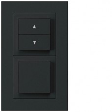 UP-Kombination Hager kallysto.pro Gr.I-I vertikal Storenschalter + Schalter S3 schwarz
