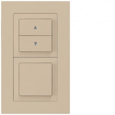 UP-Kombination Hager kallysto.pro Gr.I-I vertikal Storenschalter + Schalter S3 beige