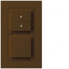 UP-Kombination Hager kallysto.pro Gr.I-I vertikal Storenschalter + Schalter S3 braun