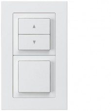 UP-Kombination Hager kallysto.pro Gr.I-I vertikal Storenschalter + Schalter S3 weiss
