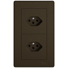 UP-Kombination EDIZIO.liv SNAPFIX® 2x1 156x96mm 1xT13+1xT13 braun (umbra) GMI A 2X1