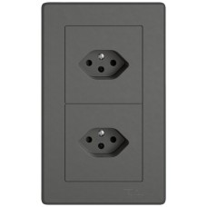 UP-Kombination EDIZIO.liv SNAPFIX® 2x1 156x96mm 1xT13+1xT13 dunkelgrau GMI A 2X1