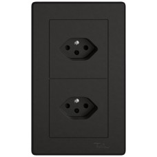 UP-Kombination EDIZIO.liv SNAPFIX® 2x1 156x96mm 1xT13+1xT13 schwarz GMI A