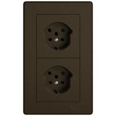 UP-Kombination EDIZIO.liv SNAPFIX® 2x1 156x96mm 1xT15+1xT15 braun GMI A 2X1