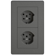 UP-Kombination EDIZIO.liv SNAPFIX® 2x1 156x96mm 1xT15+1xT15 dunkelgrau GMI A 2X1