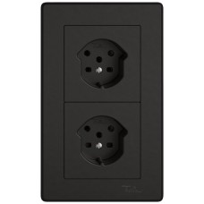 UP-Kombination EDIZIO.liv SNAPFIX® 2x1 156x96mm 1xT15+1xT15 schwarz GMI A 2X1