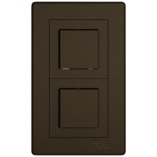 UP-Kombination EDIZIO.liv SNAPFIX® 2x1 156x96mm 2xSchema 3/1L braun (umbra) GMI A 2X1