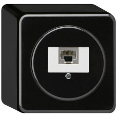 AP-Dose Hager basico 1×RJ45s schwarz AP-Dose Hager basico 1×RJ45s schwarz