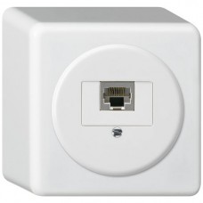 AP-Dose Hager basico 1×RJ45s weiss AP-Dose Hager basico 1×RJ45s weiss