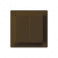 Druckschalter 1/3+3/1L braun Einsatz kallysto 10A 60x60mm