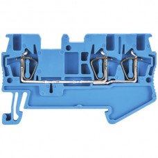 Durchgangsklemme Wieland WKF 3×Federzuganschluss 1,5mm² 4,15mm blau