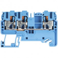 Durchgangsklemme Wieland WTP 3×Push-In 2,5mm² 5mm blau