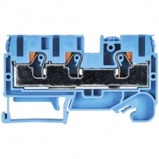 Durchgangsklemme Wieland WTP 3×Push-In10mm² 8mm blau