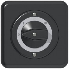 Frontset ABB CLASSIC zu Drehschalter 0-I-II-III schwarz