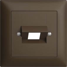 Frontset EDIZIOdue coffee 88x88mm 1xRJ45 FMI