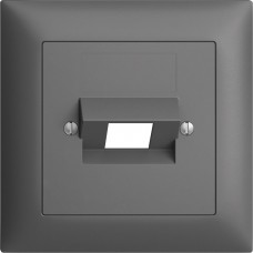 Frontset EDIZIOdue dunkelgrau 88x88mm 1xRJ45 FMI