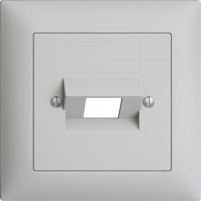 Frontset EDIZIOdue hellgrau 88x88mm 1xRJ45 FMI