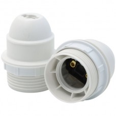 Isolierstoff Fassung E27 weiss mit Rand