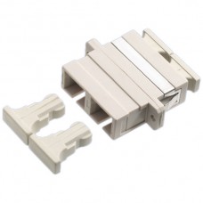 LWL SC/SC Duplex Mittelstück beige für SM/MM PhosphorHülse