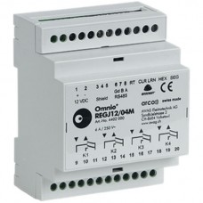 REG-Jalousieaktor Omnio 12V DC 4×2S 230V AC 6A, 4TE