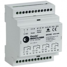 REG-Schaltaktor Omnio 12V DC 8S 230V AC 6A, 4TE