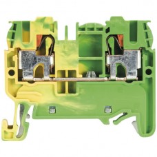 Schutzleiterklemme Wieland WTP 2×Push-In, 2,5mm² grün-gelb