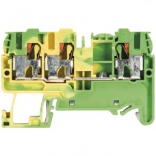 Schutzleiterklemme Wieland WTP 3×Push-In 2,5mm² grün-gelb