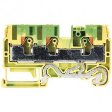 Schutzleiterklemme Wieland WTP 3×Push-In 10mm² grün-gelb