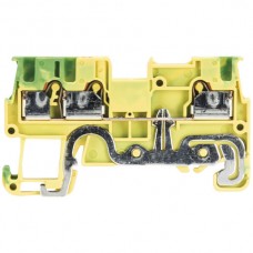 Schutzleiterklemme Wieland WTP 3×Push-In,1,5mm² grün-gelb