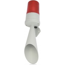 Signalhupe CO mit Blitzleuchte 5J 24VAC/DC mit Trichter rot IP65