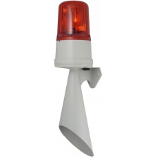Signalhupe CO mit Drehleuchte 5J 24VDC 20W 110dB rot IP65