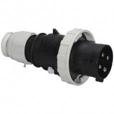 Stecker CEE 63A 4P 7h 500V schwarz IP67 Schraubklemmen