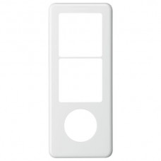 UP-Abdeckplatte hager basico 3×1 2×systo+ 1×Ø43mm, weiss