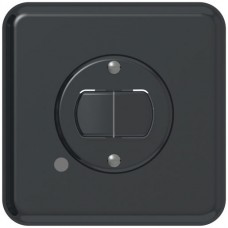 UP-Frontset Classic 86x86mm schwarz 2 Druckknöpfe Linse ohne Symbole